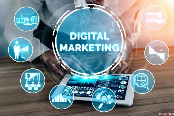 DIGITAL MARKETING IS WRITTEN IN THE PICTURE